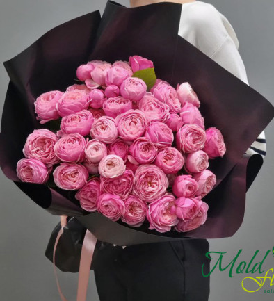 Букет из пионовидных роз,,Silvia Pink'' 40 см Фото 394x433
